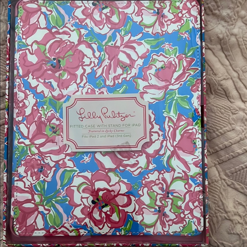 Lilly Pulitzer Pink and Blue Floral iPad Case